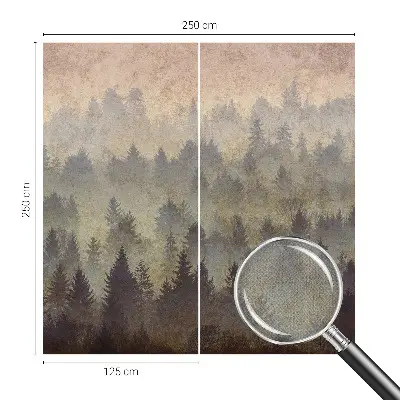Foto behang voor de keuken met het motief 'Bosmist'