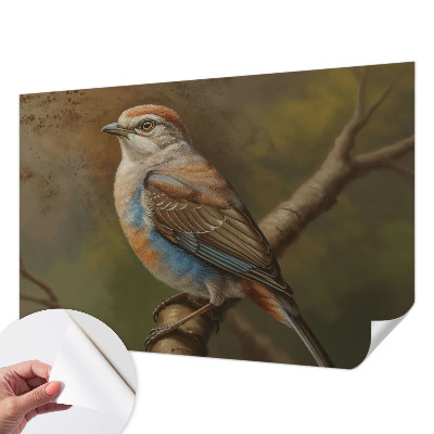 Fotobehang tienerkamer met een vogelportret als motief