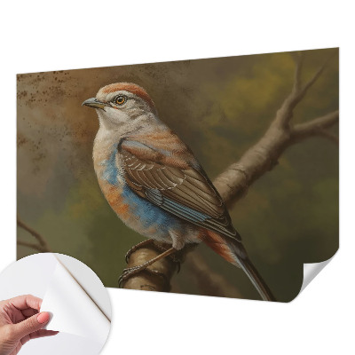 Fotobehang tienerkamer met een vogelportret als motief