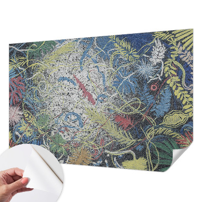 Zelfklevende behangsticker Plantenwervels