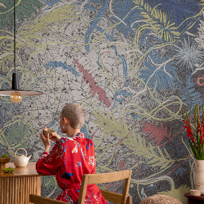 Zelfklevende behangsticker Plantenwervels