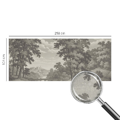 3D fotobehang Kasteel en brug