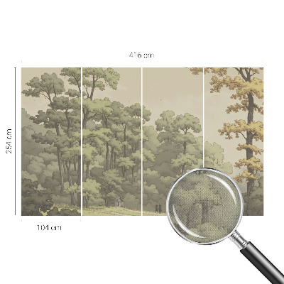 Foto behang voor de kinderkamer Idylle in het bos
