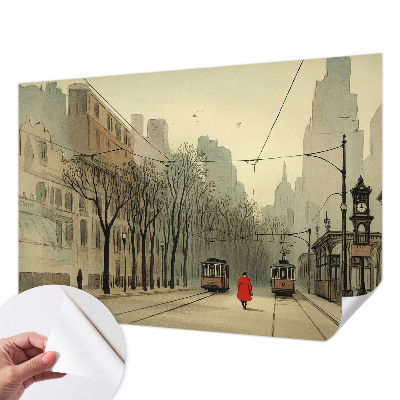 Fotobehang voor kinderkamer met stedelijke symmetrie