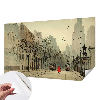 Fotobehang voor kinderkamer met stedelijke symmetrie