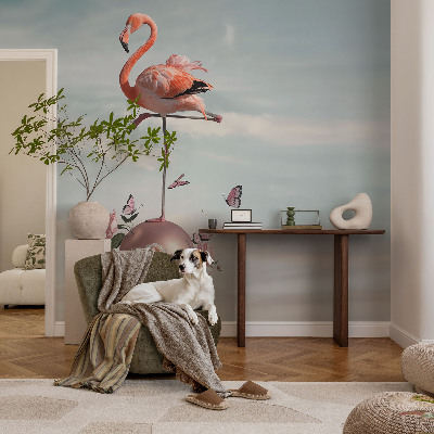 Fotobehang kinderkamer Elegante flamingo