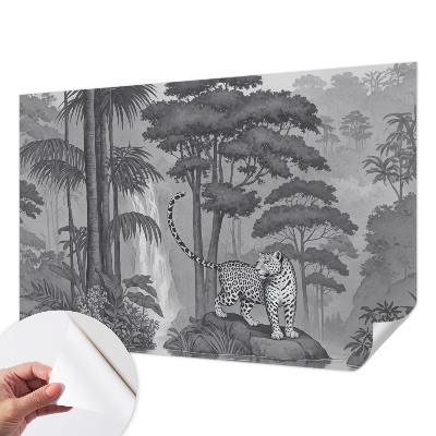 Zelfklevend fotobehang met een tropische junglemotief