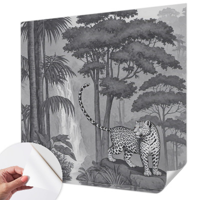 Zelfklevend fotobehang met een tropische junglemotief