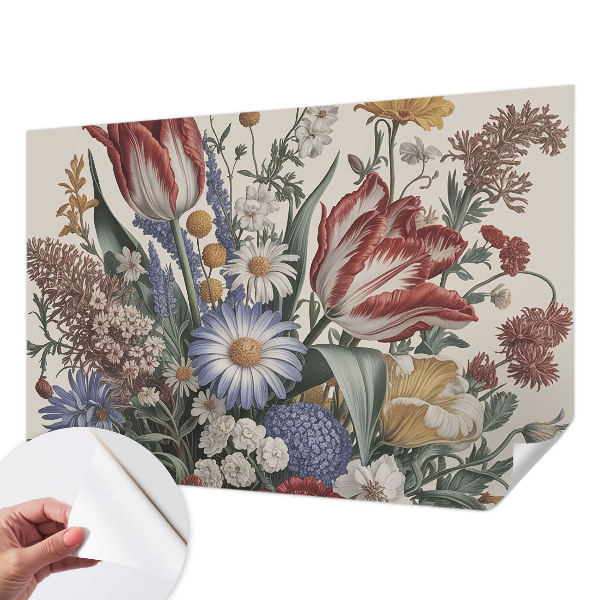 Zelfklevende behangsticker Bloemenboeket