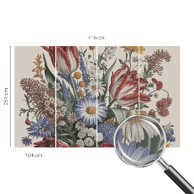 Zelfklevende behangsticker Bloemenboeket