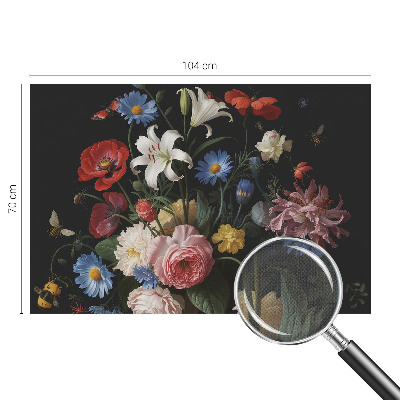 Fotobehang kinderkamer met bloemen en insectenmotieven