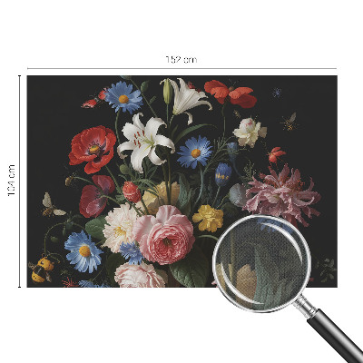 Fotobehang kinderkamer met bloemen en insectenmotieven