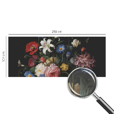 Fotobehang kinderkamer met bloemen en insectenmotieven