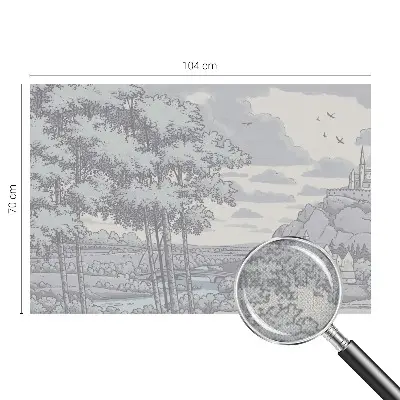 Foto behang voor de kinderkamer met een sprookjesachtig landschap als motief