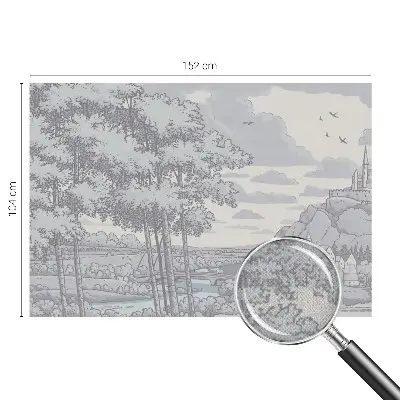 Foto behang voor de kinderkamer met een sprookjesachtig landschap als motief