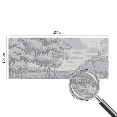 Foto behang voor de kinderkamer met een sprookjesachtig landschap als motief