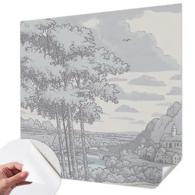 Foto behang voor de kinderkamer met een sprookjesachtig landschap als motief