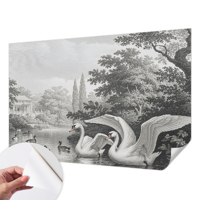 Fotobehang voor kinderkamer met een elegant natuurlandschap als motief