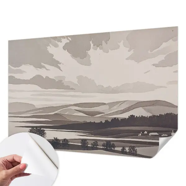 Zelfklevend fotobehang met een vredig landschap als motief