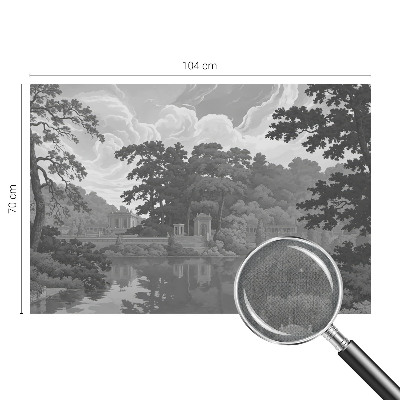 Foto behang voor de keuken met een natuurlijk landschap