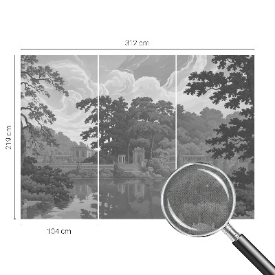 Foto behang voor de keuken met een natuurlijk landschap