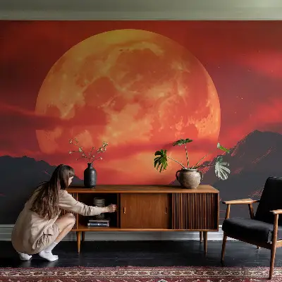 Zelfklevend fotobehang op maat met een nachtelijk fenomeen als afbeelding