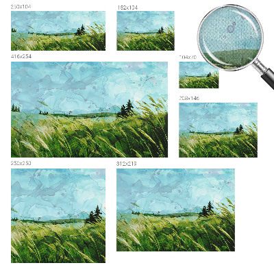 Zelfklevende behangsticker met groene landschappen als patroon