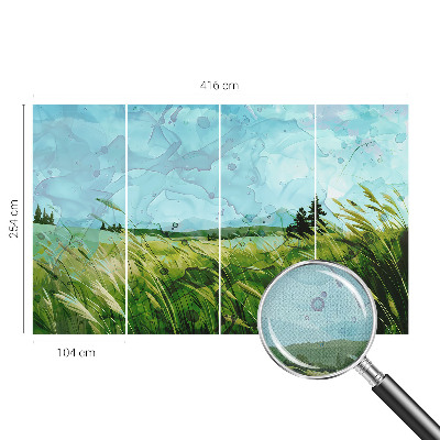 Zelfklevende behangsticker Groene landschappen