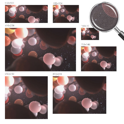 Foto behang voor de kinderkamer Ruimteballen