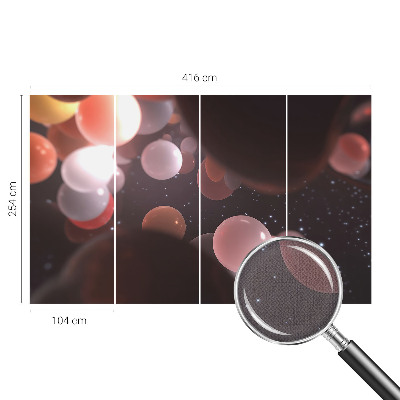 Foto behang voor de kinderkamer Ruimteballen