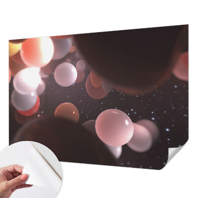 Foto behang voor de kinderkamer Ruimteballen