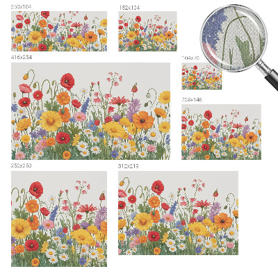 Fotobehang voor de kinderkamer met bloemenweideprint