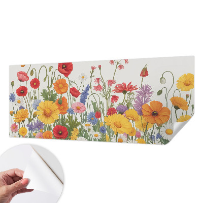 Fotobehang voor de kinderkamer met bloemenweideprint