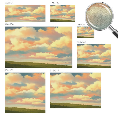 Zelfklevend fotobehang op maat met een print van hemelwolken
