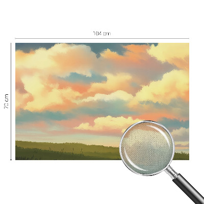 Zelfklevend fotobehang op maat met een print van hemelwolken