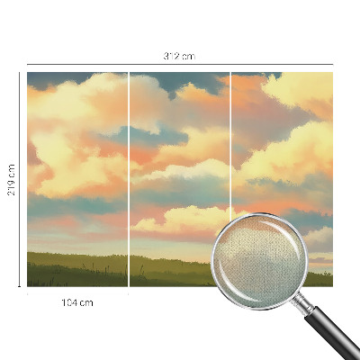 Zelfklevend fotobehang op maat met een print van hemelwolken