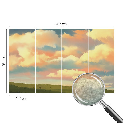 Zelfklevend fotobehang op maat met een print van hemelwolken