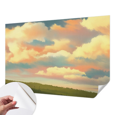 Zelfklevend fotobehang op maat met een print van hemelwolken