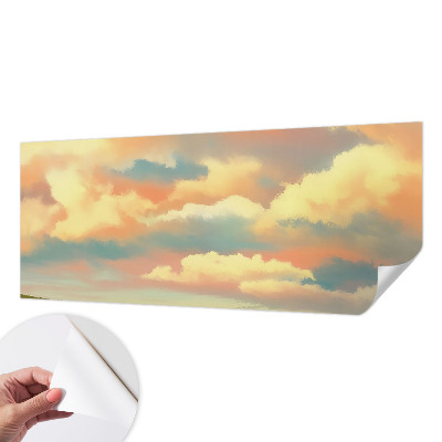 Zelfklevend fotobehang op maat met een print van hemelwolken
