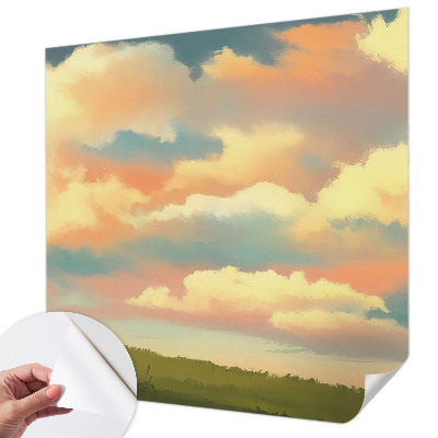 Zelfklevend fotobehang op maat met een print van hemelwolken