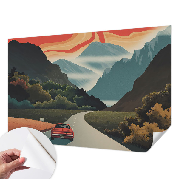 Fotobehang babykamer Bergavontuur