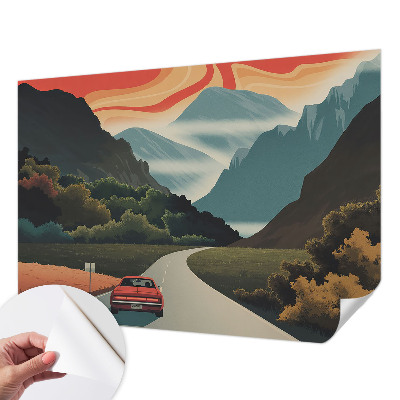 Fotobehang babykamer Bergavontuur