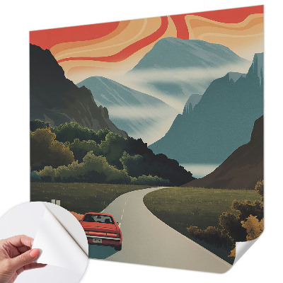 Fotobehang babykamer Bergavontuur