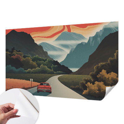 Fotobehang babykamer Bergavontuur