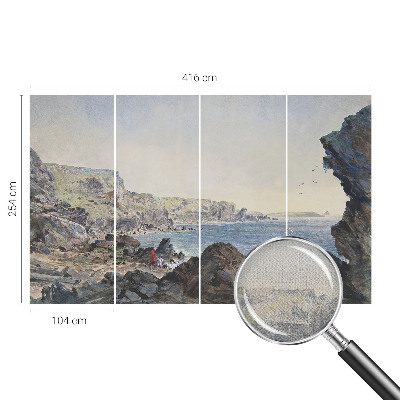 Zelfklevend fotobehang op maat Een rustige kust