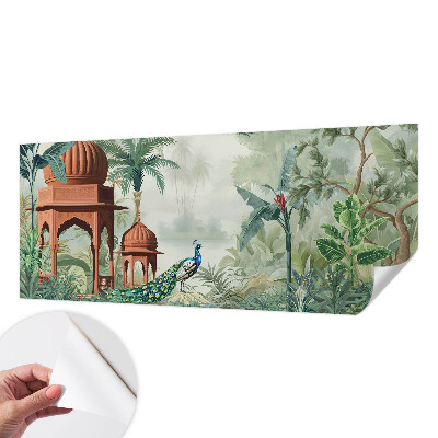 Zelfklevende behangsticker Pauwentuinen