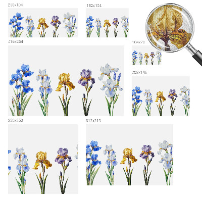Foto behang voor de kinderkamer Irisbloemen