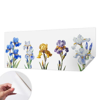 Foto behang voor de kinderkamer Irisbloemen