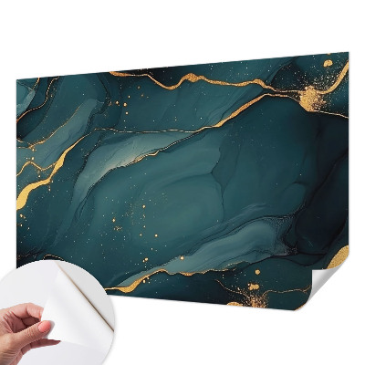 Fotobehang voor kinderkamer met een donkerblauwe abstracte print