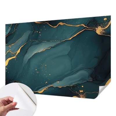 Fotobehang voor kinderkamer met een donkerblauwe abstracte print